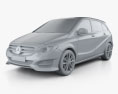 Mercedes-Benz B级 (W246) Urban Line 2017 3D模型 clay render