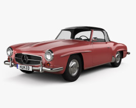 Mercedes-Benz SL-class (R121) hardtop 1955 3D model