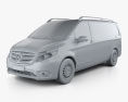 Mercedes-Benz Metris Panel Van 2017 3d model clay render