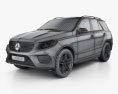 Mercedes-Benz GLE-class (W166) AMG Line 2017 3d model wire render
