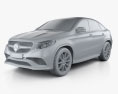 Mercedes-Benz GLE-class (C292) Coupe AMG 2017 3d model clay render