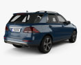 Mercedes-Benz GLE 클래스 (W166) 2017 3D 모델  back view