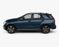 Mercedes-Benz GLE 클래스 (W166) 2017 3D 모델  side view
