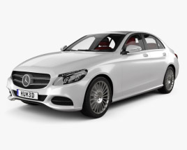 Mercedes-Benz Cクラス (W205) セダン HQインテリアと 2014 3Dモデル