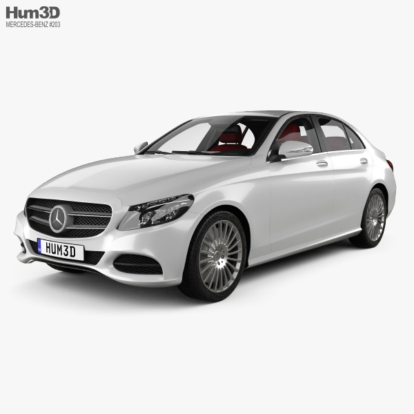 Mercedes-Benz C级 (W205) 轿车 带内饰 2014 3D模型