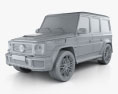 Mercedes-Benz G级 G800 Brabus Widestar 2013 3D模型 clay render