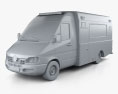 Mercedes-Benz Sprinter (W903) Ambulance 2002 3d model clay render