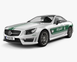 Mercedes-Benz SL-клас (R321) AMG Поліція Dubai 2016 3D модель