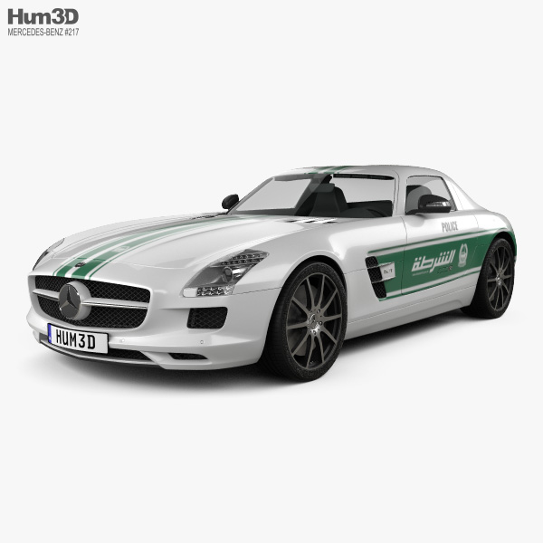 Mercedes-Benz SLS-class (C197) AMG Police Dubai 2016 3D model