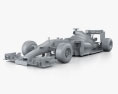 Mercedes-Benz F1 W06 hybrid 2015 3D-Modell clay render