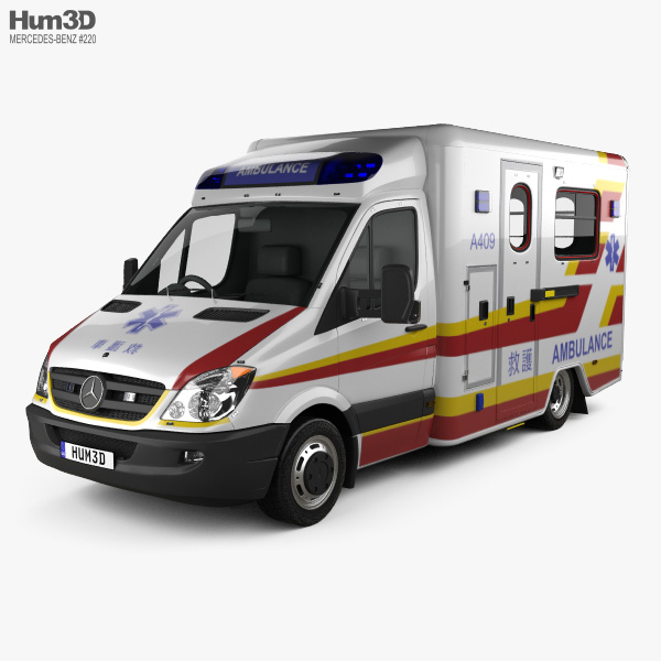 Mercedes-Benz Sprinter (W906) 救急車 2011 3Dモデル