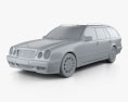 Mercedes-Benz E-class wagon 1999 3d model clay render