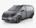 Mercedes-Benz Metris Kastenwagen mit Innenraum 2014 3D-Modell wire render