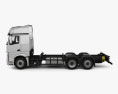 Mercedes-Benz Actros シャシートラック 3アクスル 2011 3Dモデル side view