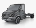 Mercedes-Benz Sprinter Single Cab Chassis LWB 2016 3d model wire render