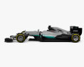 Mercedes-Benz AMG W07 F1 2016 3d model side view