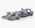 Williams FW38 2016 3d model clay render