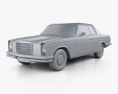 Mercedes-Benz W114 1968 3D 모델  clay render