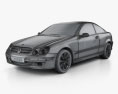 Mercedes-Benz CLK 클래스 (C209) 쿠페 2008 3D 모델  wire render