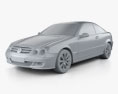 Mercedes-Benz CLK 클래스 (C209) 쿠페 2008 3D 모델  clay render