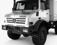 Mercedes-Benz Unimog U4000 Flatbed Canopy Truck 2000 3D модель