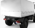 Mercedes-Benz Unimog U4000 Flatbed Canopy Truck 2000 3D模型
