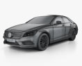 Mercedes-Benz Classe CLS AMG Sports Package 2017 Modelo 3d wire render