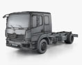 Mercedes-Benz Atego L-Cab Chassis Truck 2016 3d model wire render