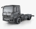 Mercedes-Benz Atego S-Cab Chassis Truck 2016 3d model wire render