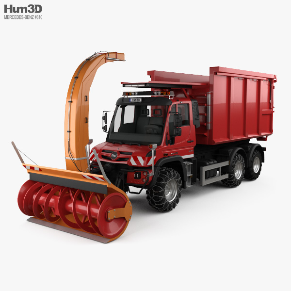 Mercedes-Benz Unimog U530 Paul Snow Plow Truck 2019 3D model