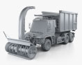 Mercedes-Benz Unimog U530 Paul Snow Plow Truck 2019 3D 모델  clay render