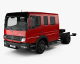 Mercedes-Benz Atego Crew Cab Вантажівка шасі 2010 3D модель