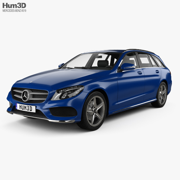 Mercedes-Benz Classe C (S205) estate AMG line 2014 Modello 3D
