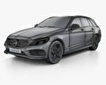 Mercedes-Benz C-class (S205) estate AMG line 2020 3d model wire render