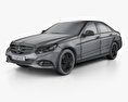 Mercedes-Benz E级 (W212) 轿车 带内饰 2014 3D模型 wire render