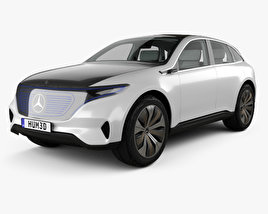Mercedes-Benz EQ Konzept mit Innenraum 2017 3D-Modell