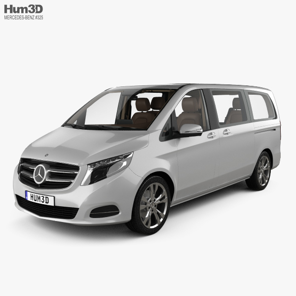 Mercedes-Benz V-class with HQ interior 2017 3D model