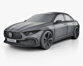 Mercedes-Benz A 세단 컨셉트 카 2018 3D 모델  wire render