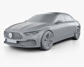 Mercedes-Benz A sedan Konzept 2017 3D-Modell clay render