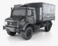 Mercedes-Benz Unimog U5000 Military Truck 2002 3d model wire render