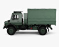 Mercedes-Benz Unimog U5000 Military Truck 2002 3D-Modell Seitenansicht