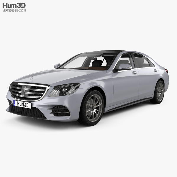 Mercedes-Benz S-class (V222) LWB AMG Line with HQ interior 2018 3D model