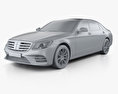 Mercedes-Benz S-class (V222) LWB AMG Line with HQ interior 2018 3d model clay render