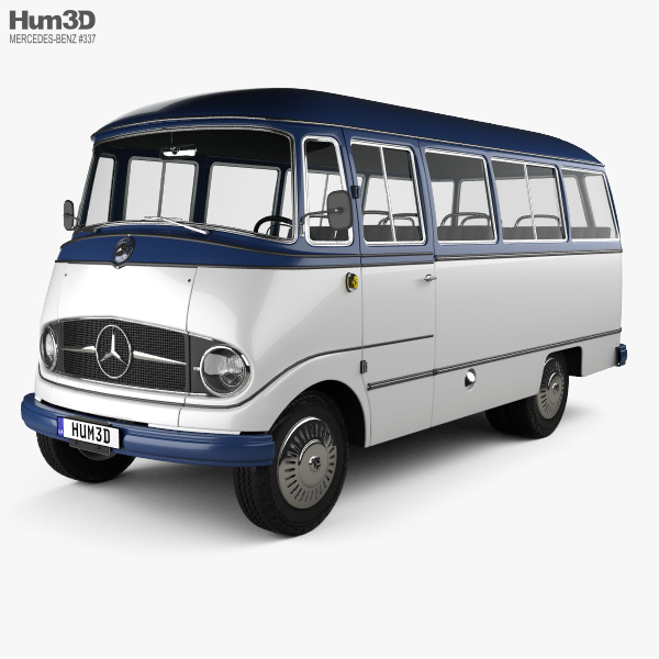 Mercedes-Benz O-319 Minibus 1955 Modelo 3d