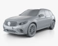 Mercedes-Benz GLC-class (X205) S AMG with HQ interior 2020 3d model clay render