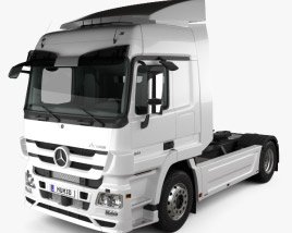 Mercedes-Benz Actros Tractor Truck 2-axle with HQ interior 2014 3D model