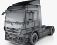 Mercedes-Benz Actros Tractor Truck 2-axle with HQ interior 2014 3d model wire render