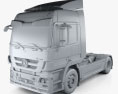 Mercedes-Benz Actros Tractor Truck 2-axle with HQ interior 2014 3d model clay render