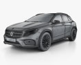 Mercedes-Benz GLA-class AMG Line with HQ interior 2020 3d model wire render