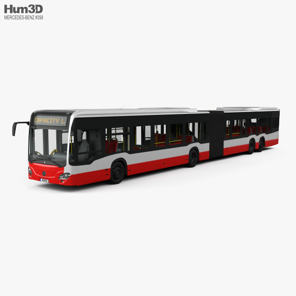 Mercedes-Benz CapaCity L 5-door bus with HQ interior 2014 3D model